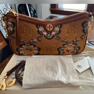 Tory Burch Brocade Studio Bag, Sunset Bonfire, excellent condition!
